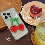 [no face] ribbon cherry case