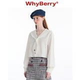 WhyBerry 24AW "Star Sea Sailor" ネイビーカラーシャツフィーメール