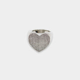 Velvet Crystal Heart Ring