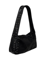 studded shoulder shark bag