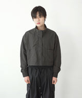 [DOJINOI] DRAFT CROP WINDBREAKER CHARCOAL