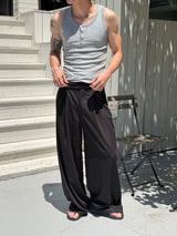 Cool denim wide slacks(2color)