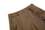 Indian Belted Denim Wide Pants