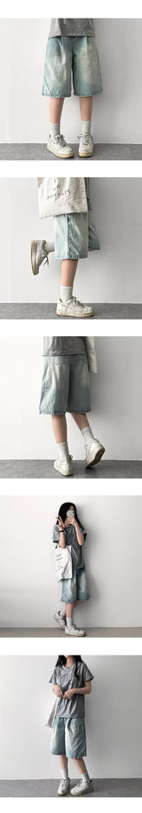 ジュードピンタックプリーツカーフェンダーバミューダパンツ
