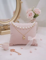 [Anti-tarnish] Kitty Layered Pearl Choker Necklace -Gold ver. (Kep1er Yujin Necklace)
