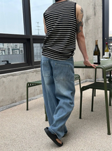 [Unisex] エブリサマーコットンデニムパンツ(3color)