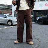LMN Saint Corduroy Cargo Wide Pants (4 colors)