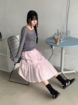 ワイドネックプリントロングスリーブ (3C)