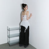 (2nd reorder) frill layered sleeveless - ivory