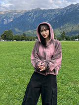 Unisex Tie Dye Over Hooded Zip-Up 2C