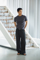 Cool curve half t-shirts(Charcoal)