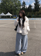 コビンサイドピンタックブラッシュワイドトレーニングパンツ