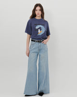 PANELED WIDE LEG JEANS [LIGHT BLUE]