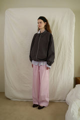 Stripe easy pants_pink