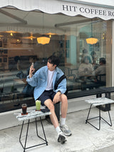 LMN Renee Two Pocket Oversized Denim Jacket (5 colors)