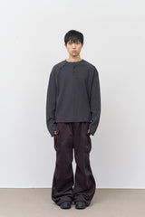 Peach Velvet Cargo Pants