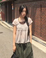 ジェームホルターレイヤード半袖Tシャツ