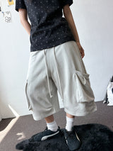 Pla West Fold Cargo Terry Bermuda Shorts 3color
