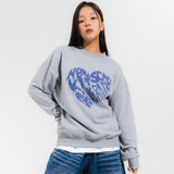 VINT HEART LOGO SWEATSHIRTS-MELANGE