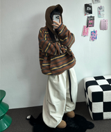 TWO PINTUCK RIVET BELT BALLOON LONG PANTS 🤎🖤💙3COLOR
