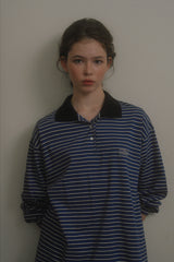 Weekly collar t-shirt_blue