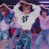 [unisex] heart denim pants (blue)