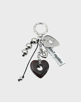 [HEART] Rock star bagcharm (Red Brown)