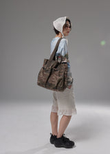 カモキャンバストートバッグ (Khaki)
