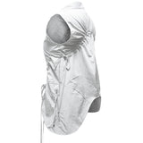 ROUND POCKET VEST . WHITE