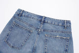 All-match best denim mini skirt