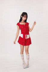 Dear Days Detachable Skorts (Red)