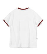 26SS★ チェリーキャッツクロップリンガー半袖Tシャツ