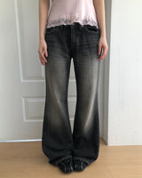 Byuon Semi-Low Bootcut Denim Pants