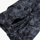 tiedye capri cargo shorts_black