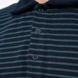 REGULAR STRIPE PK TEE (NAVY)