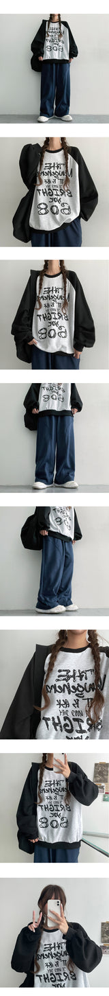 Burnlet incision wide banding pants (7 colors)