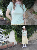 JELLY RIBBED SHORT SLEEVE T-SHIRT