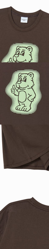 25FW AC BEAR NEON SHORT SLEEVE T-SHIRT DARK BROWN