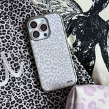 [MADE] Leopard (Purple) Epoxy Silver Bumper iPhone Case