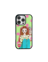 【MADE】Dot Kitsch Girl Glass Bumper Case