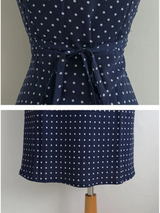VINTAGE LACE-TRIM POLKA DOT MAXI DRESS