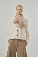 MOLLI RING fur muffler [beige]
