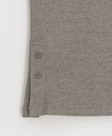 カニットダイアゴナルボタンラウンド長袖Tシャツ