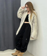 METAL THUNDER LOGO THREE LINE PARACHUTE PANTS