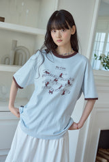 26SS★ Cats Music Ringer Short Sleeve Tee