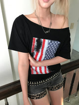 アメリカンフラぐオフショルダーT
