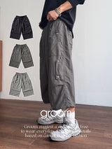 Strap Utility Nylon Bermuda Pants (3color) (No.968)