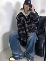 No.1020 T hairy check JK