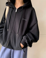 [ORIGINAL] Ettu Lettering Oversized Hood Zip-Up