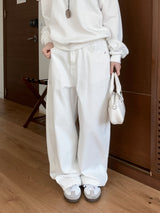 Luri Back Heart Pocket Carpenter Wide Pants 